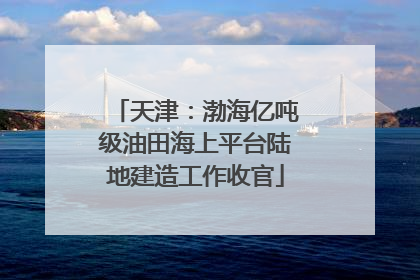 天津：渤海亿吨级油田海上平台陆地建造工作收官